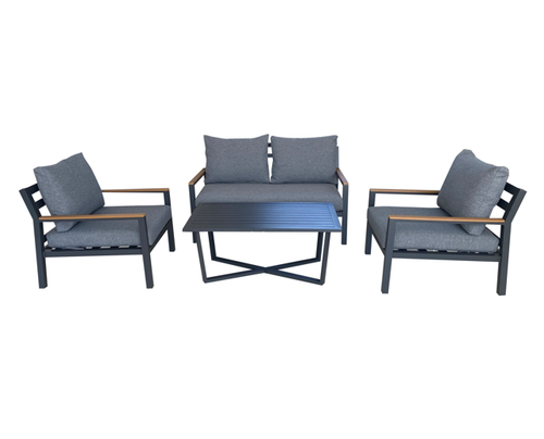 4Pcs Leisure Garden Sofa Set with polywood arm
